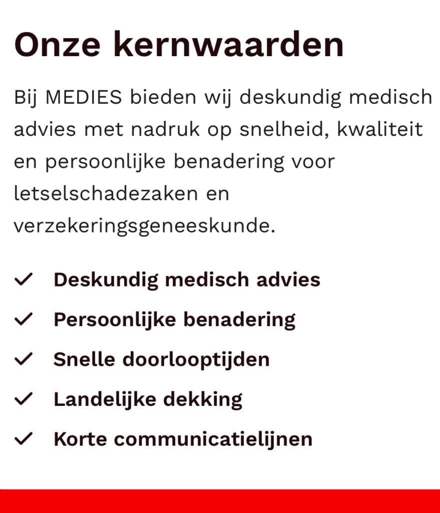 Kernwaarden MEDIES Medies Bureau kernwaarden